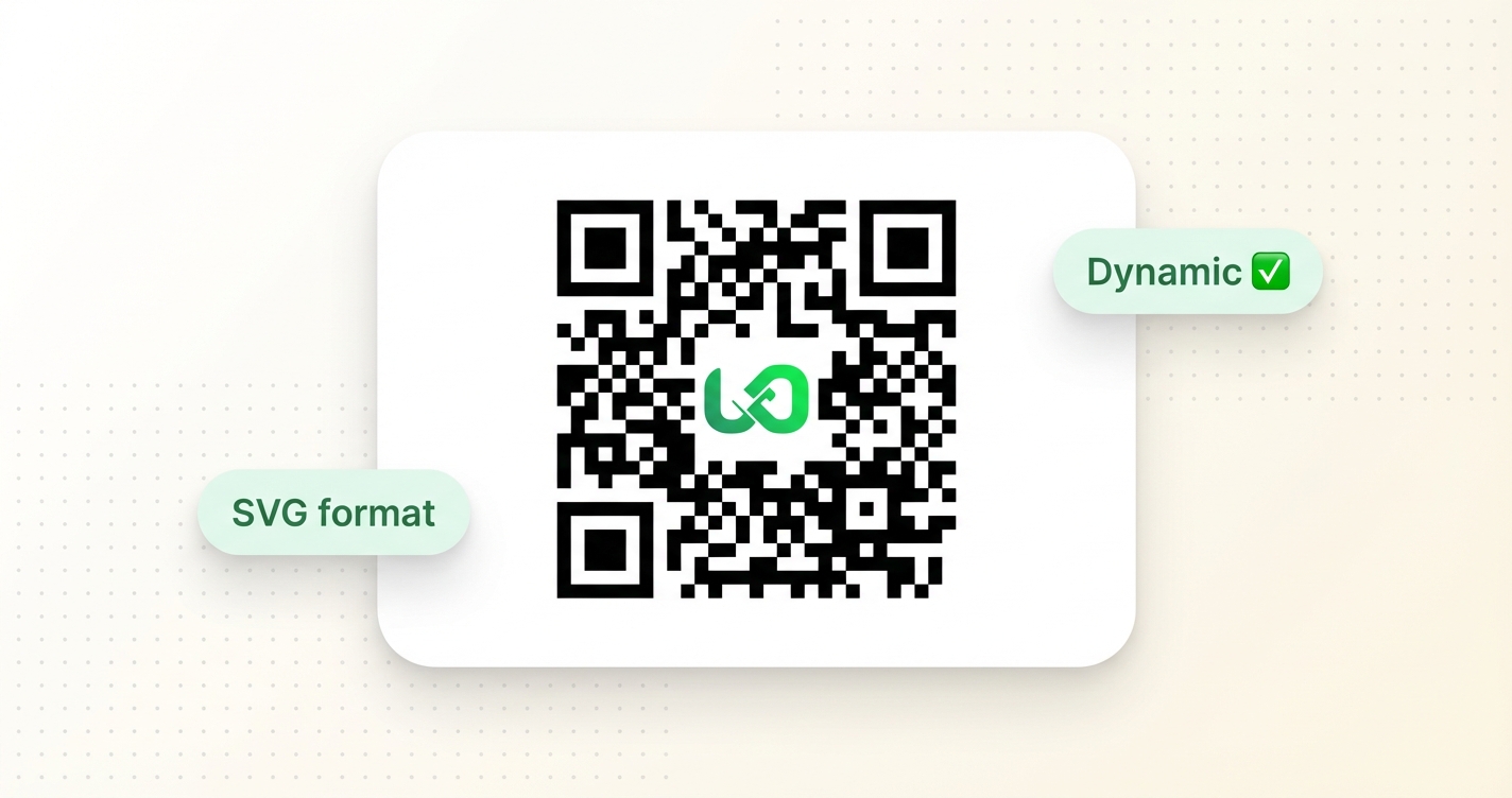 QR code with LnL logo and Dynamic badge